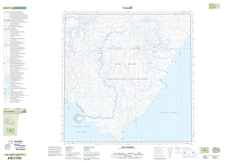 088G11 - HILL OF BARRA - Topographic Map