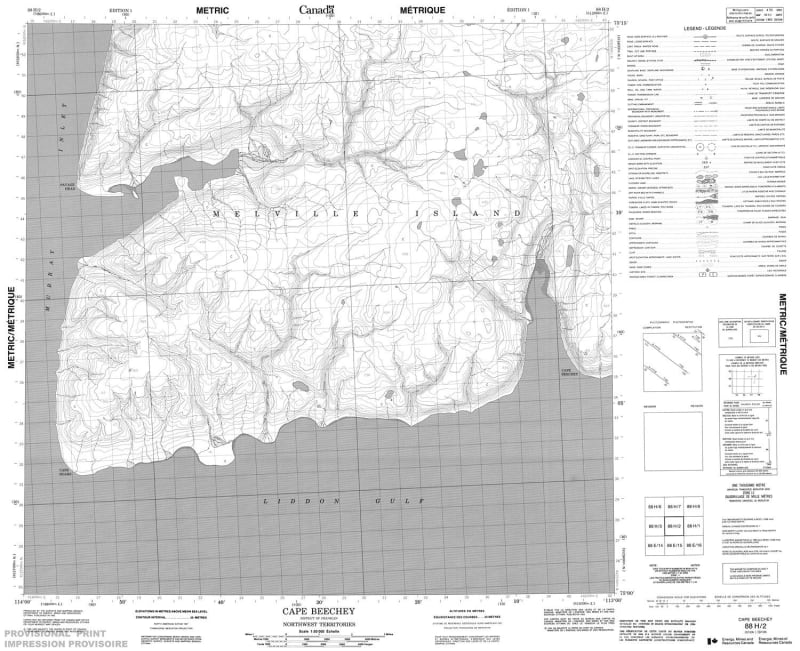 088H02 - CAPE BEECHEY - Topographic Map