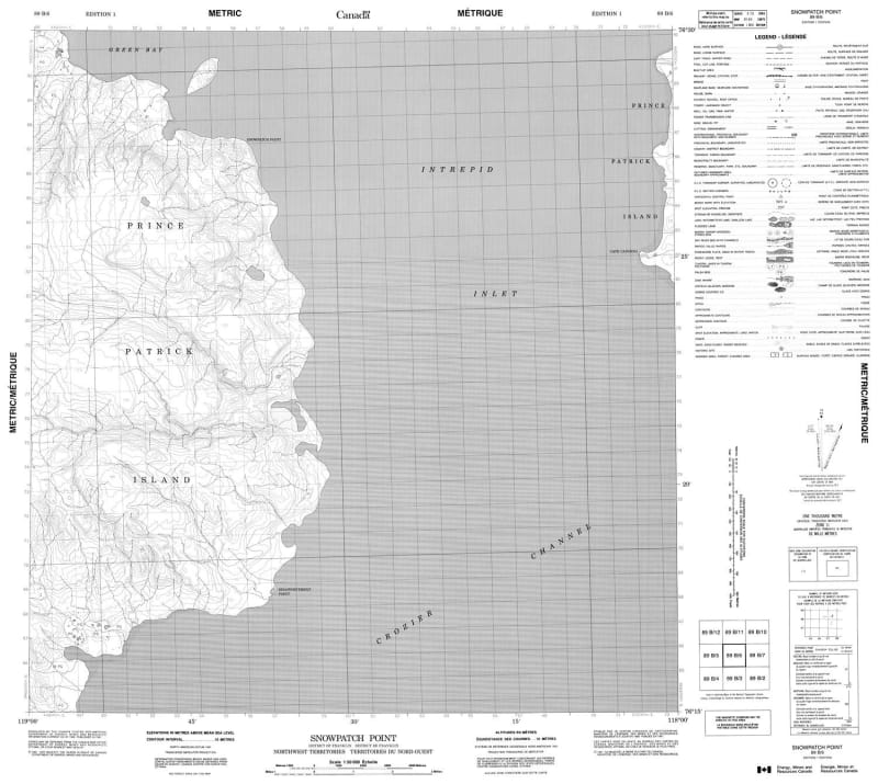 089B06 - SNOWPATCH POINT - Topographic Map