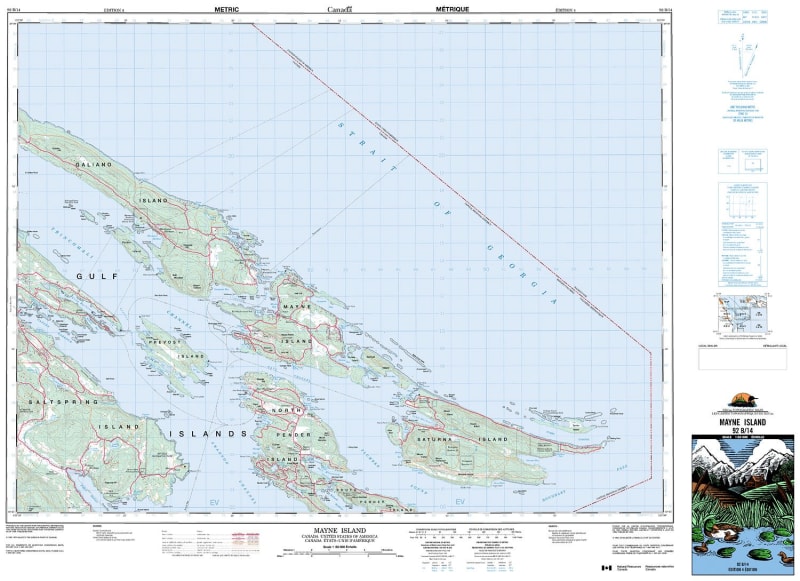 092B14 - MAYNE ISLAND - Topographic Map