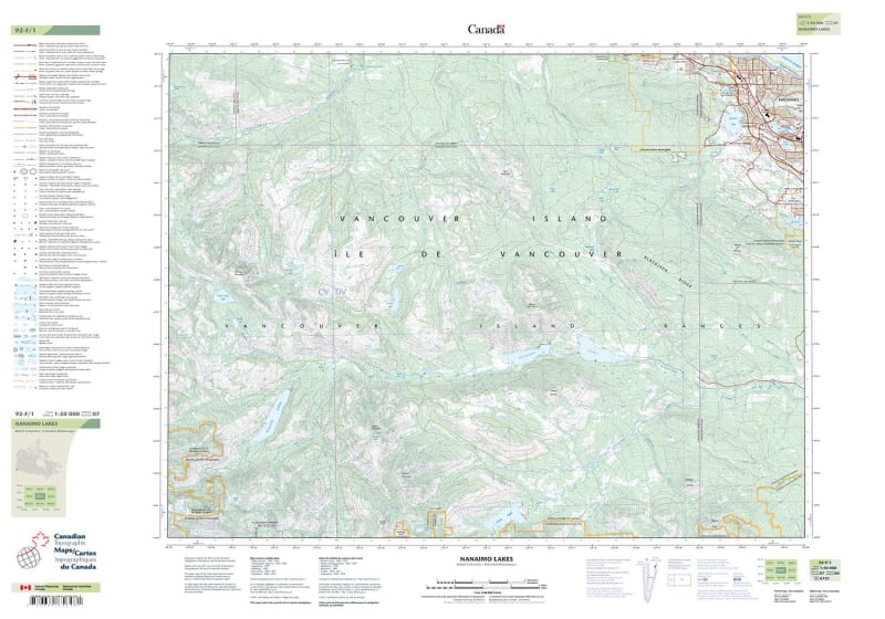 092F01 - NANAIMO LAKES - Topographic Map