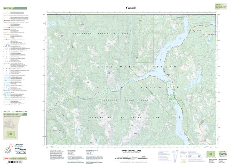 092F13 - UPPER CAMPBELL LAKE - Topographic Map