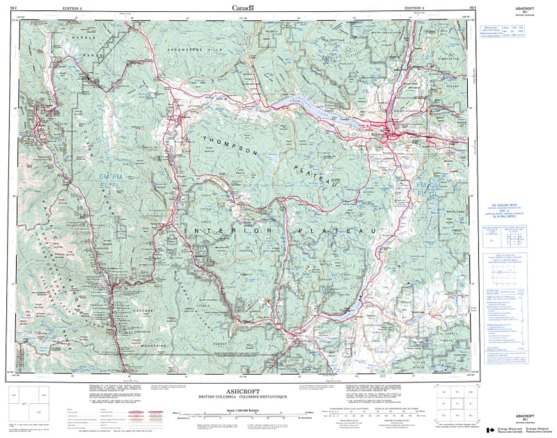 092I - ASHCROFT - Topographic Map