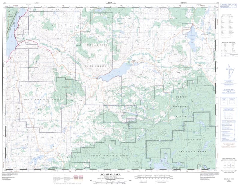 092I01 - DOUGLAS LAKE - Topographic Map