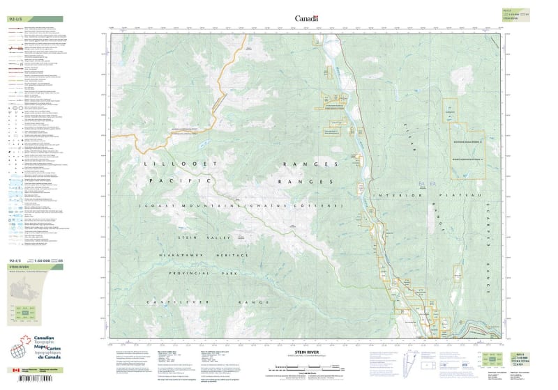 092I05 - STEIN RIVER - Topographic Map