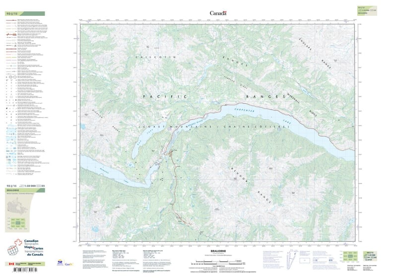 092J15 - BRALORNE - Topographic Map