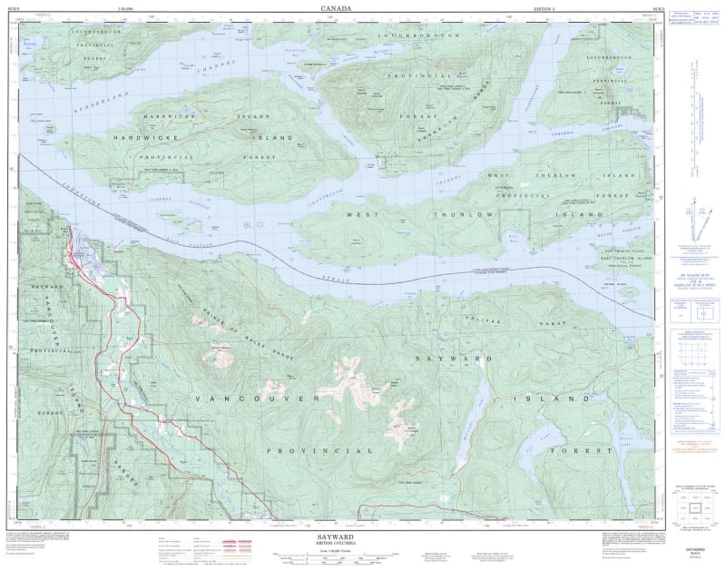 092K05 - SAYWARD - Topographic Map