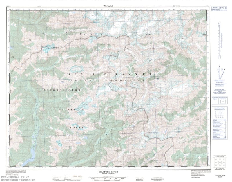 092K14 - STAFFORD RIVER - Topographic Map