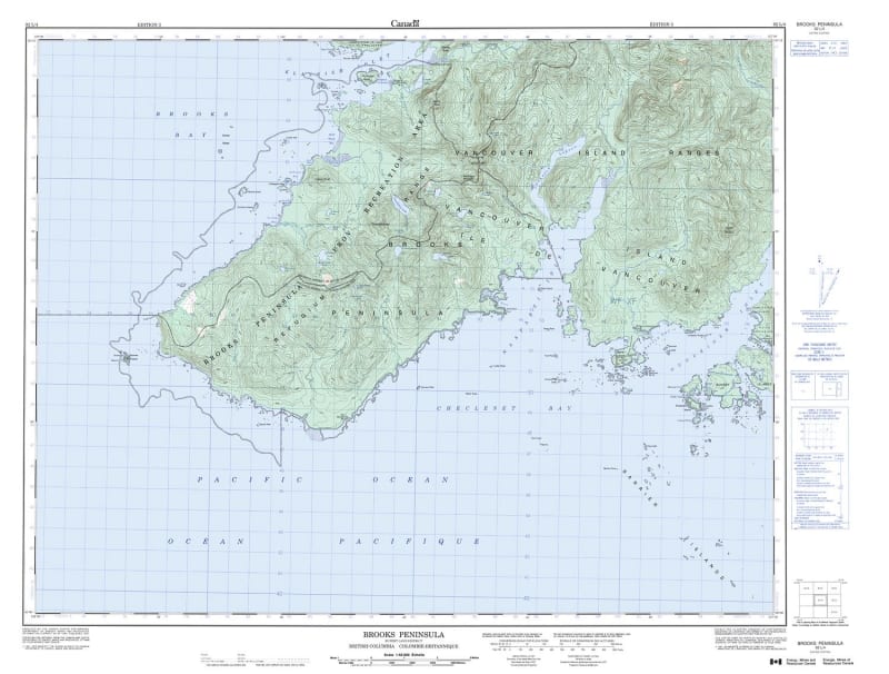092L04 - BROOKS PENINSULA - Topographic Map