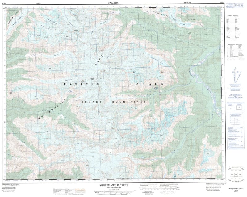 092N03 - WHITEMANTLE CREEK - Topographic Map