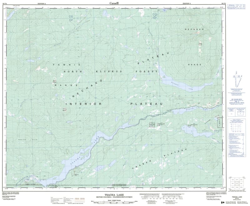 093F02 - TSACHA LAKE - Topographic Map