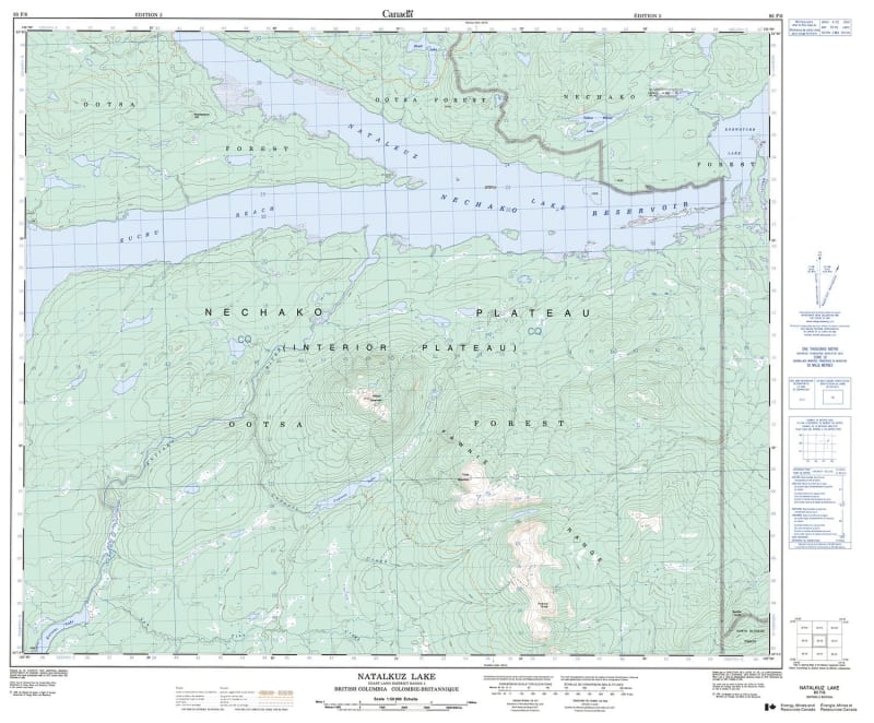 093F06 - NATALKUZ LAKE - Topographic Map