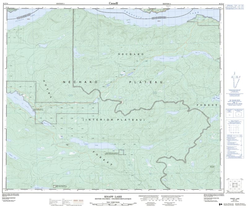 093F14 - KNAPP LAKE - Topographic Map