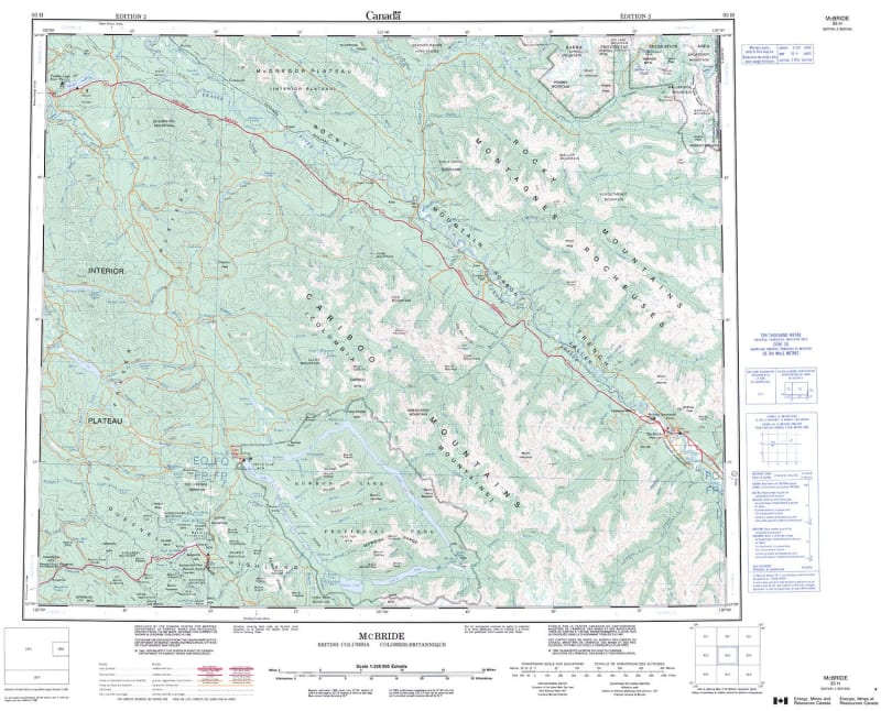 093H - MCBRIDE - Topographic Map