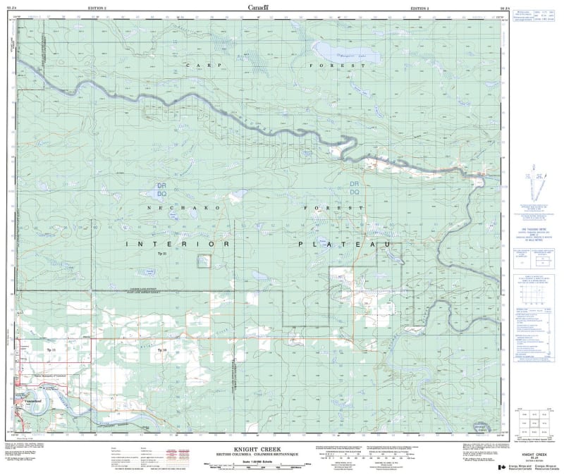093J04 - KNIGHT CREEK - Topographic Map