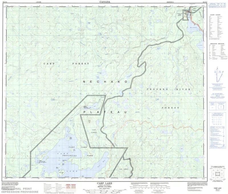 093J14 - CARP LAKE - Topographic Map
