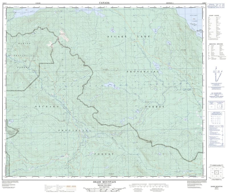 093K07 - SHASS MOUNTAIN - Topographic Map
