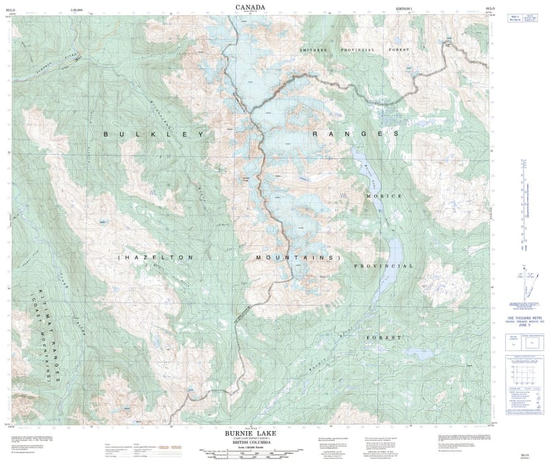 093L05 - BURNIE LAKE - Topographic Map
