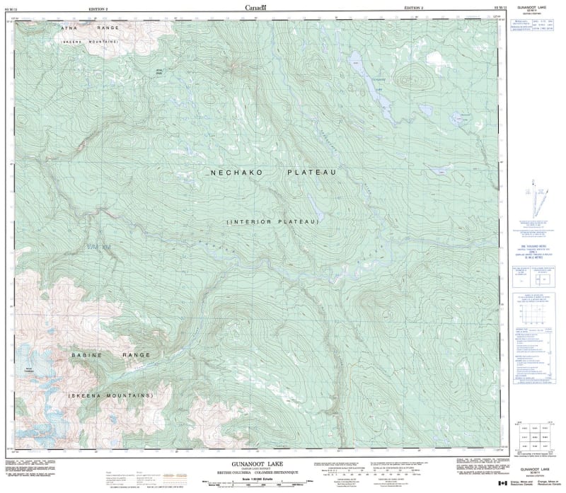 093M11 - GUNANOOT LAKE - Topographic Map