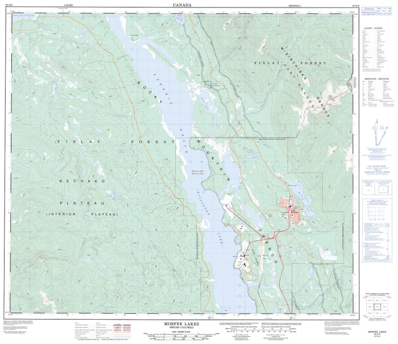 093O06 - MORFEE LAKES - Topographic Map