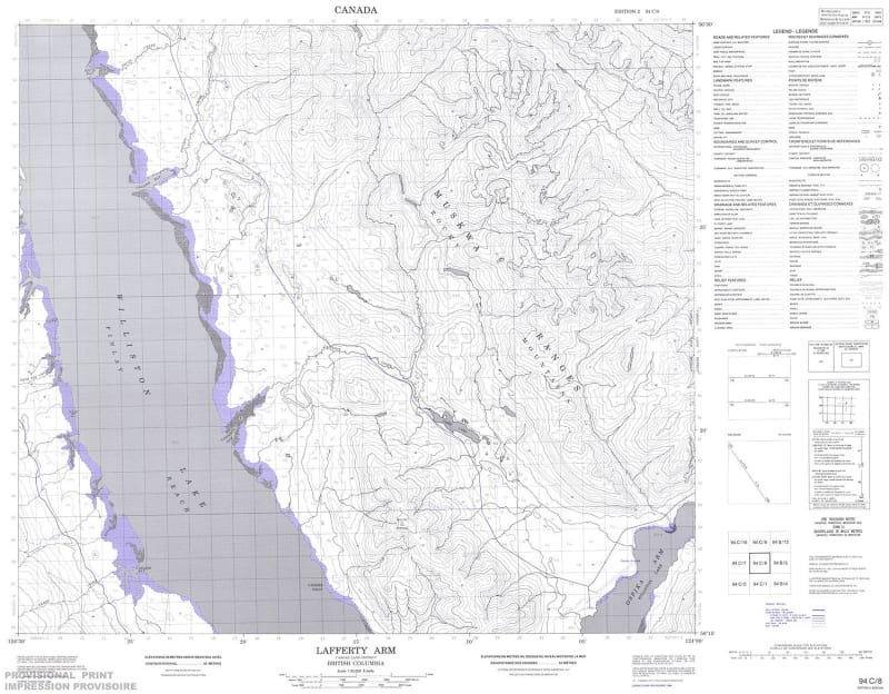 094C08 - LAFFERTY ARM - Topographic Map