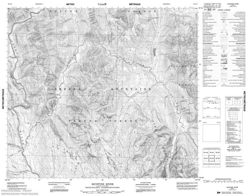 094D04 - SICINTINE RIVER - Topographic Map