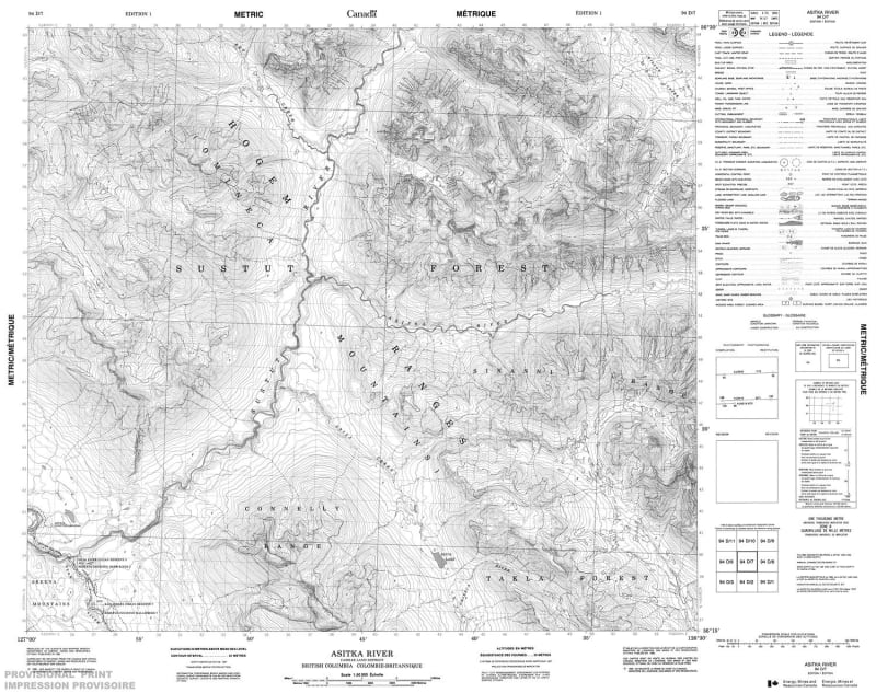 094D07 - ASITKA RIVER - Topographic Map