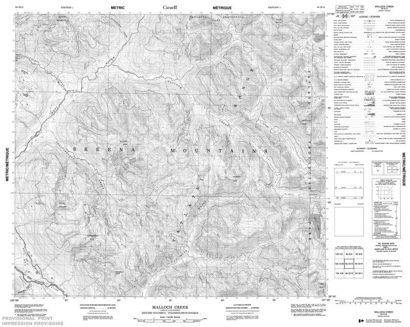 094D13 - MALLOCH CREEK - Topographic Map