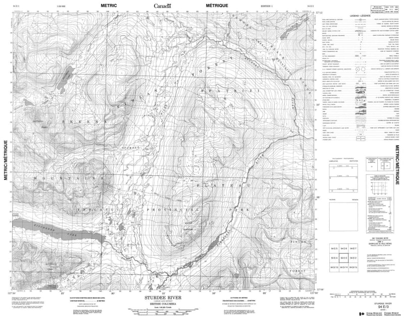 094E03 - STURDEE RIVER - Topographic Map
