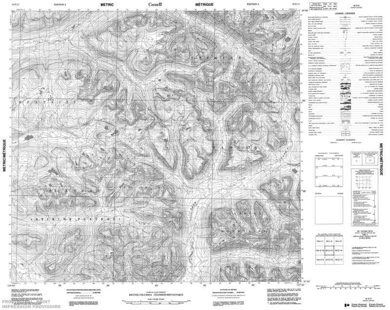 094E13 - NO TITLE - Topographic Map