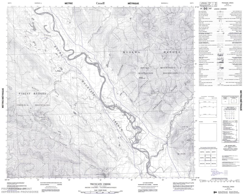 094F03 - TRUNCATE CREEK - Topographic Map