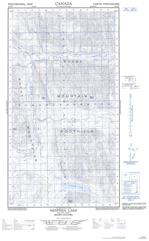094G05E - REDFERN LAKE - Topographic Map