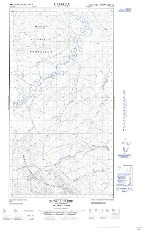 094G14W - BUNCH CREEK - Topographic Map