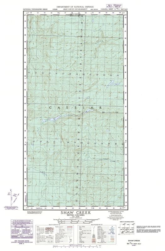 094M15W - SHAW CREEK - Topographic Map