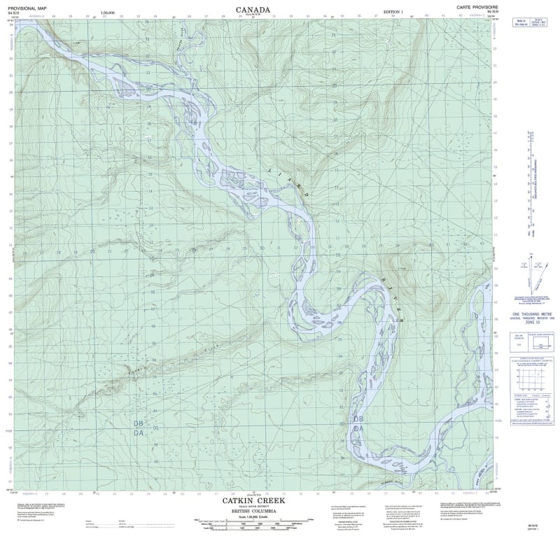 094N09 - CATKIN CREEK - Topographic Map