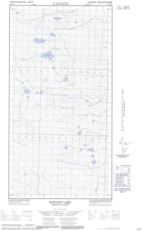 094P03W - KOTCHO LAKE - Topographic Map
