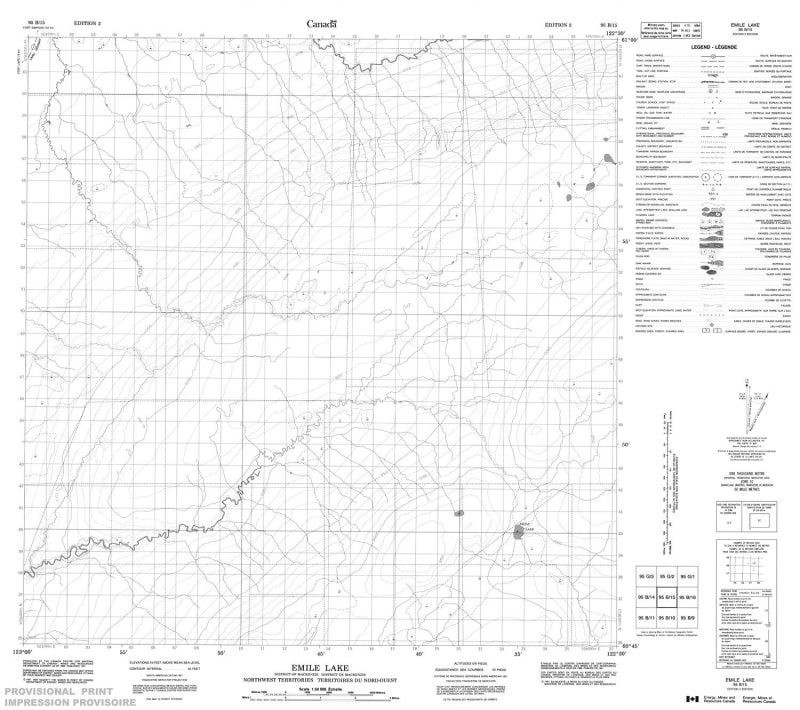 095B15 - EMILE LAKE - Topographic Map
