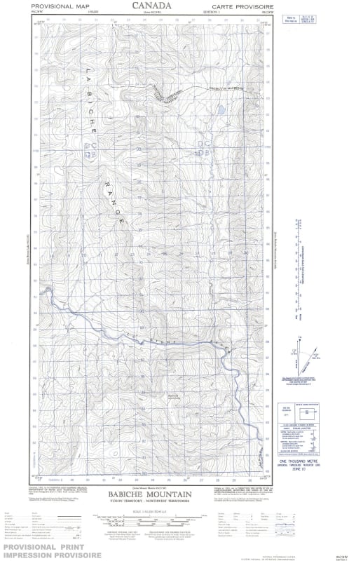 095C08W - BABICHE MOUNTAIN - Topographic Map