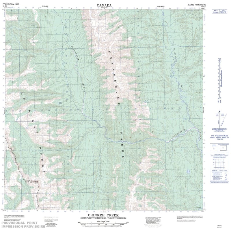 095C09 - CHINKEH CREEK - Topographic Map