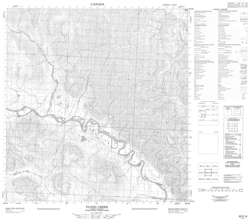095E16 - FLOOD CREEK - Topographic Map