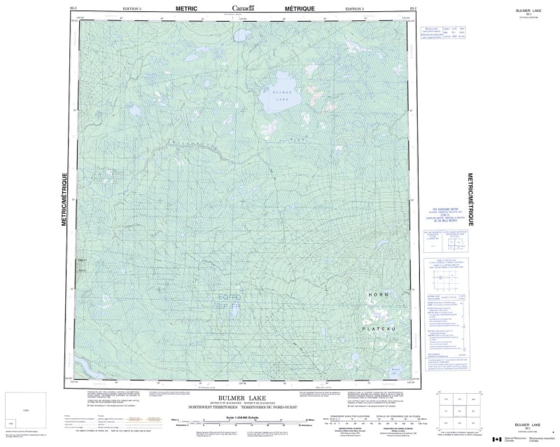 095I - BULMER LAKE - Topographic Map