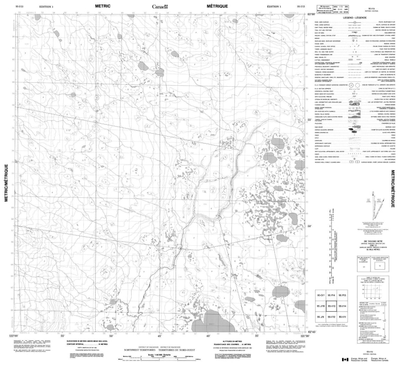 095I13 - NO TITLE - Topographic Map