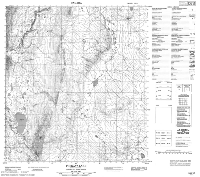 095J15 - PEEKAYA LAKE - Topographic Map