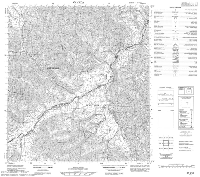 095K13 - NO TITLE - Topographic Map
