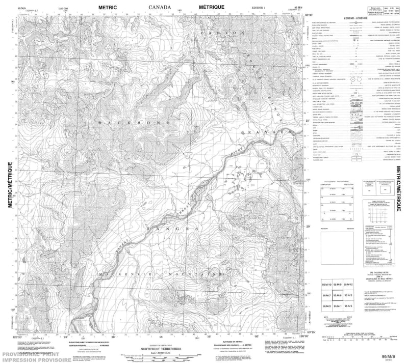 095M08 - NO TITLE - Topographic Map