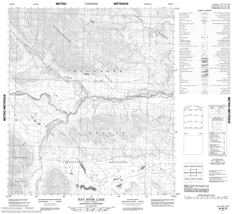 095M10 - HAYHOOK LAKE - Topographic Map