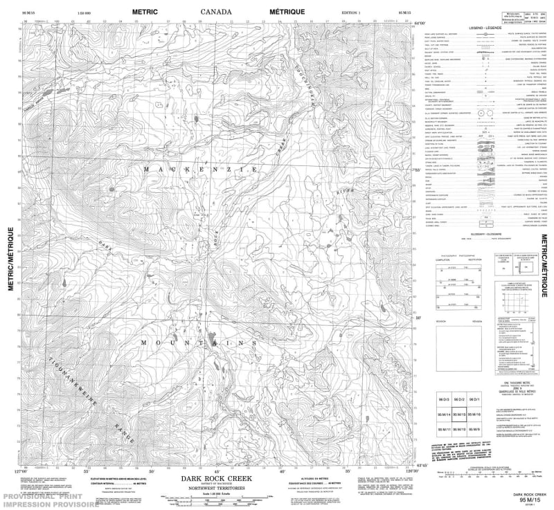 095M15 - DARK ROCK CREEK - Topographic Map