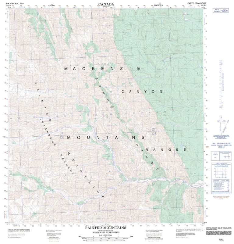 095N04 - PAINTED MOUNTAINS - Topographic Map
