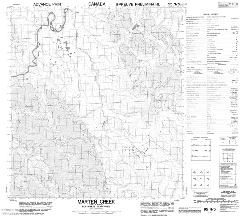 095N05 - MARTEN CREEK - Topographic Map