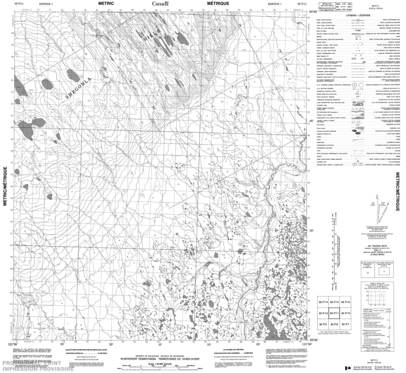 095P11 - NO TITLE - Topographic Map
